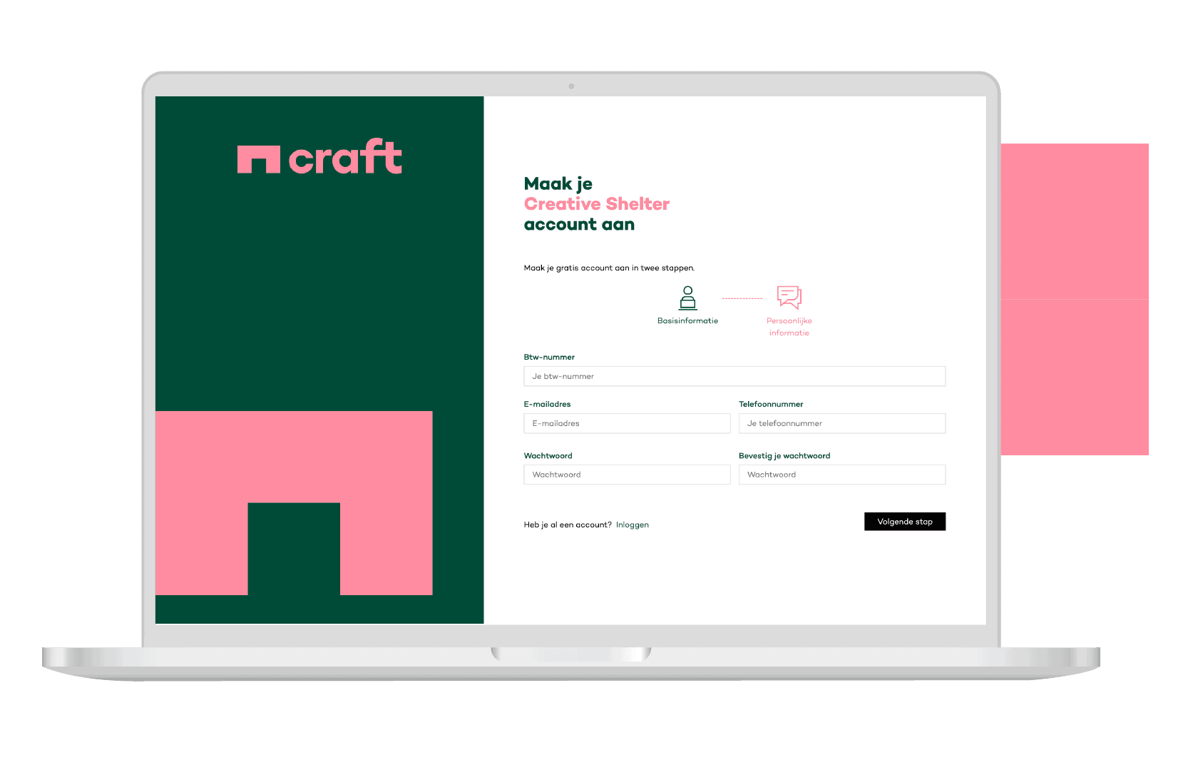 Registratie op het Creative Shelter platform, Craft